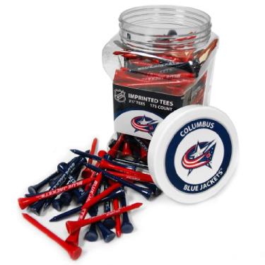 Imagem de Team Golf NHL Columbus Blue Jackets Camisetas de golfe de 6 cm, pacote com 175, tamanho regulável, várias cores de equipe