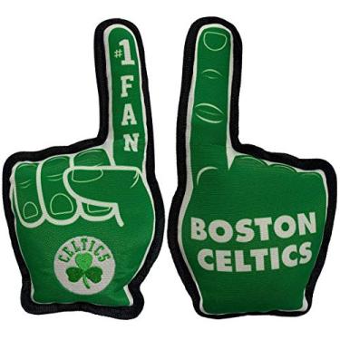 Imagem de Pets First NBA Boston Celtics #1 Brinquedo de ventilador para cães e gatos. Melhor brinquedo de PET resistente com barulho interno, cor do time, tamanho único (CEL-3277)