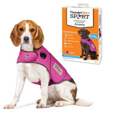 Imagem de ThunderShirt Para cães, médio, esporte fúcsia - colete calmante para alívio da ansiedade para cães