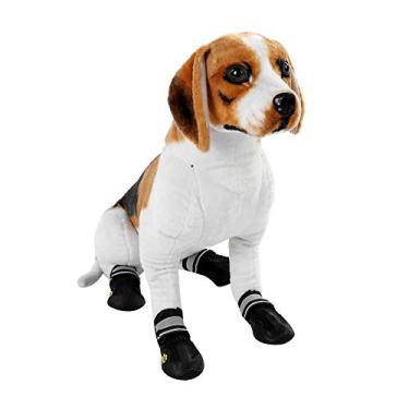 Imagem de Botas de Caminhada Ao Ar Livre de Filhotes Cachorro Com Cães Com Faixa Refletiva é. legal. visual. e. Cachorro. Seu. Bicho estimação. OFF .. Sole. escorregar. borracha. vestir. fácil. cair. não.