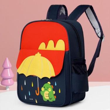 Imagem de Mochila Escolar Infantil Menino Menina Dinossauro 030 - oem, Vermelho(