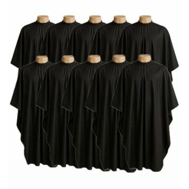 Imagem de Kit 10 Capa De Corte Para Barbeiros Microfibra Gigante Lisa - Barbersh