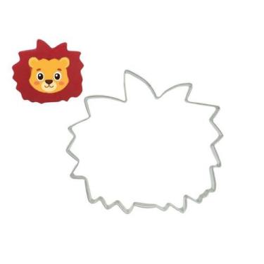 Imagem de Cortador Inox Mini Juba de Leão Decoração Safari Rei Selva Zoológico C