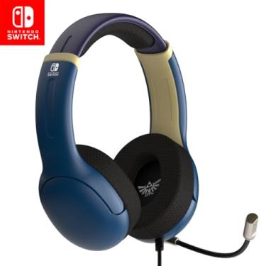Imagem de PDP Gaming AIRLITE Wired Stereo Headset with Noise-Cancelling Mic for Nintendo Switch/Switch Lite/Switch OLED (Legend of Zelda Hyrule Blue)
