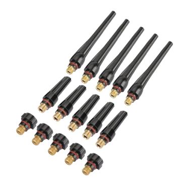 Imagem de TIG Solgem Back Caps de alta temperatura Resistente a peças de reposição durável para WP 17 18 26 Material de cobre de plástico tocha de solgem Três tamanhos 57Y02 57Y03 57Y04 (15PCS57Y02 57Y03 57Y04)