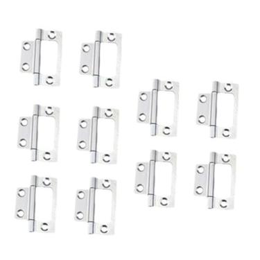 Imagem de WeiLaiKeQi 10x Dobradiças de porta Ferragens de porta Fácil instalação Acessórios de ferro premium Giratórios para armários Móveis Quarto Escritório Casa, Branco