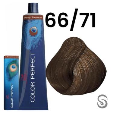 Imagem de Wella Perfect Color 66/71 Louro Escuro Intenso Marrom Acizentado Deep 