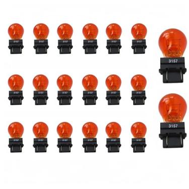 Imagem de Kadiby (Pacote com 20 lâmpadas 3157NA 3157A luz de freio/lâmpada traseira/lâmpadas de seta 3047A 3057a 4114a 3457a 4157a 4057a 12v 27/7w Apto para Ford F250, Ram Pickup, Toyota Corolla, Jeep Grand