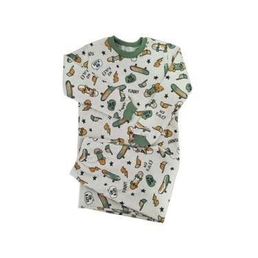 Imagem de Pijama juvenil manga longa de inverno quentinho moletinho flanelado po