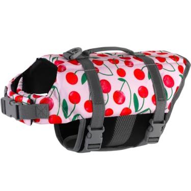 Imagem de Doglay Colete salva-vidas para cães, colete salva-vidas para cães de barco, colete salva-vidas ajustável com listras refletivas, flutuabilidade superior para cães pequenos, médios e grandes