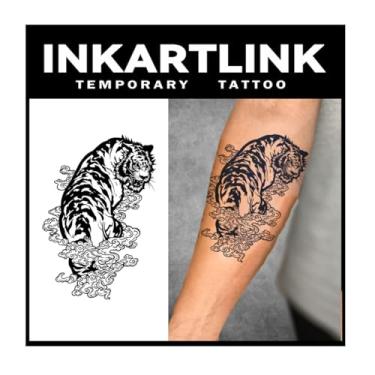 Imagem de INKARTLINK Tattoo Tech, 2 Folhas De Tatuagem Semipermanente Extragrande, Tatuagens Temporárias Com Design Arte Para Adultos, Duram 1 A Semanas, À Prova D'Água, Aparência Realista, Sem Adesivo, Refle