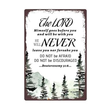 Imagem de generic Placa De Metal Com Versículos Bíblicos Cristãos, "O Próprio Senhor Vai À Sua Frente", Decoração Parede, Citação Motivacional, Lata, Arte Impressa Para Casa, Sala Escritório, 20 Cm X 30