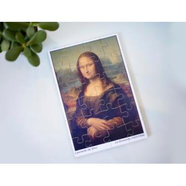 Imagem de Quebra-Cabeça Infantil Monalisa 24 Peças, Remontar quebra cabeças