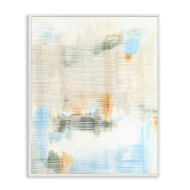 Imagem de Stupell Industries Design de arte giclée emoldurado branco abstrato linear com verso duplo por Vanna Lam, 28 x 35