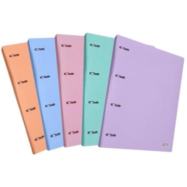 Imagem de Fichário Argolado A4 Candy Cores Pastéis C/Bloco e Divisórias(Azul Pastel)