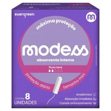 Imagem de Absorvente Interno Modess Mini Fluxo Leve com 8un Evergreen