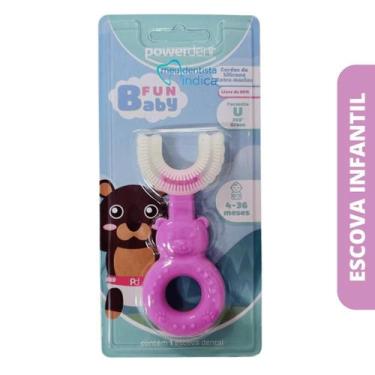 Imagem de Escova Dental Infantil  FUN BABY 360  1 unidade - PowerDent, Rosa