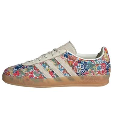 Imagem de adidas Tênis feminino Owhite/Gum3/Cgreen Gazelle Indoor W Off whiteGUM 38/Verde universitário 39 EUA, Preto, 5 Wide