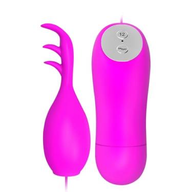 Imagem de Vibrador Bullet Borboleta, Silicone Cirúrgico, 12 Velocidades, PILHA AAA., Rosa