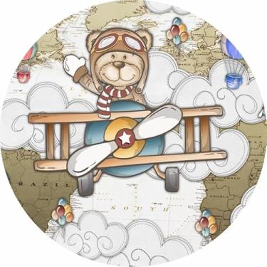 Imagem de Painel Festa Redondo C/Elastico 1,50m Ursinho Aviador (USA007)