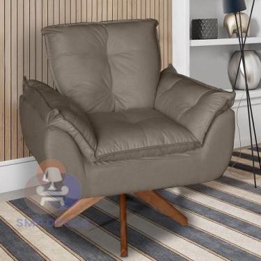 Imagem de Poltrona/cadeira Decorativa Glamour Opala Com Base Giratória 30cm Em M