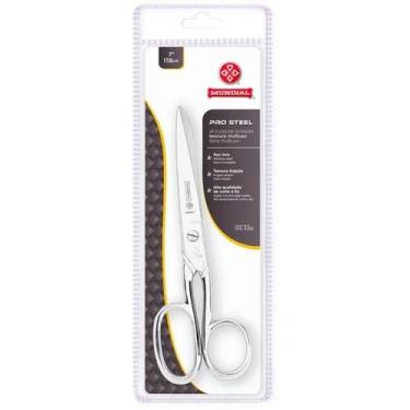 Imagem de Tesoura Multiuso Fio Liso PRO Steel Mundial 17,5CM CR3445-7