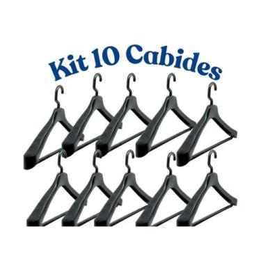 Imagem de Kit 10 Cabides Terno Casaco Blazer Luxo Com Gancho - N/A