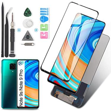 Imagem de Tela de substituição para Xiaomi Redmi Note 9s Touch LCD Display para Xiaomi Redmi Note 9 Pro digitalizador conjunto com ferramentas (preto)