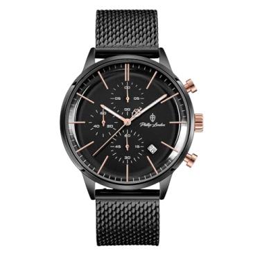 Imagem de Relógio Philiph London Masculino Ref: Pl80251613m Pr N Cronógrafo Black