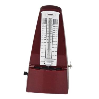 Imagem de MERIGLARE Metrônomo mecânico com trilha profissional, tempo e batida para Guzheng Erhu, Vermelho