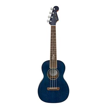 Imagem de Fender Ukulele Tenor Dhani Harrison, escala de nogueira, azul safira