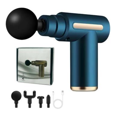 Imagem de Pistola Massageadora Elétrica para Liberação Miofascial - Massageador Profissional em Produtos de Massagem e Relaxamento Muscular(azul)