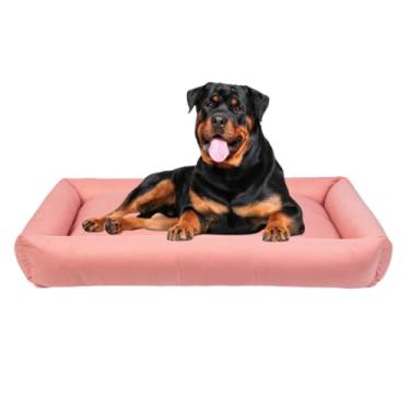 Imagem de Cama Para Cachorro Grande Colchão Com Base Impermeável Tam XG Frio Quentinho Fofo (CAMA ROSA)