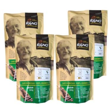 Imagem de Café Rigno Especial 100% Arábica, Kit 4 Pacotes de 500g em Grãos, Catuaí Vermelho, 86+ Pontos, Torra Média - 2kg