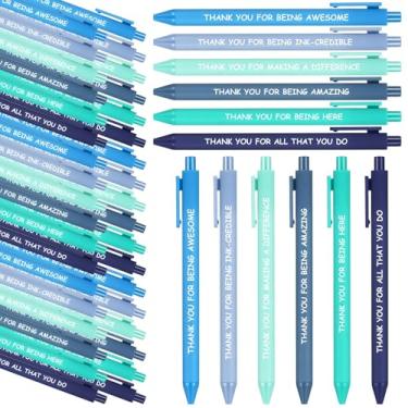 Imagem de Sayglossy 60 canetas inspiradoras, presentes de agradecimento, canetas esferográficas motivacionais com frases para professor, funcionário, formatura, voluntário, enfermeira, chá de bebê (azul