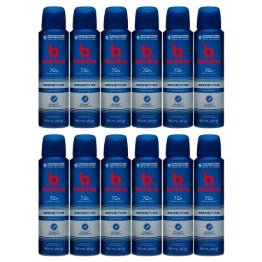 Imagem de Kit 12 Desodorante Bozzano Sensitive Sem Perfume Aerosol Antitranspirante 48h 150ml cada