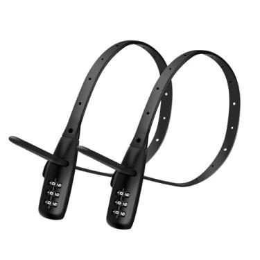 Imagem de Trava ajustável de aço inoxidável para bicicletas, capacetes, esquis, armários, skates, geladeiras, carrinhos, portas francesas, uso comercial, gavetas, cercas - 2 peças