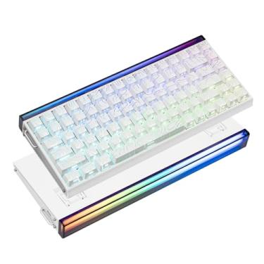 Imagem de EPOMAKER Aula Hero84 HE Wired Hall Effect Keyboard with RGB Lightbox, 0.01mm Adjustable Actuation, 8KHz Polling, 0.125ms Latency, Snap Key, SOCD, Magnetic Gaming Keyboard (White Topographic)