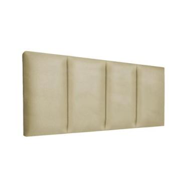 Imagem de Cabeceira Módulos Almofadada Para Cama Luxo Clean Linho RBL, Casal Pai
