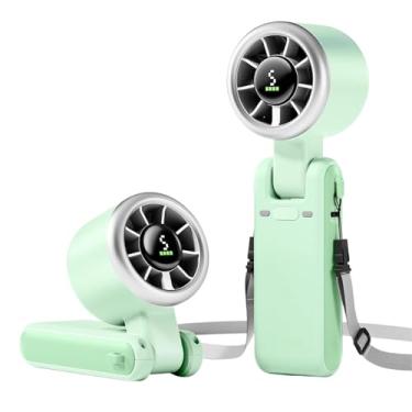 Imagem de CPHUSA Ventilador turbo portátil portátil, ventilador de mão 3 em 1 com resfriamento Air Turbo Tech, até 12 horas de trabalho, pessoal silencioso para atividades ao ar livre, viagens, acampamento e