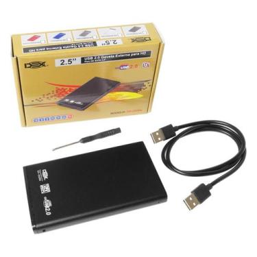 Imagem de Case Sata Para Hd 2,5 Usb 2.0 Em Alumínio - Dex - Dx-2520A