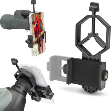 Imagem de Alstar Suporte adaptador universal para celular binóculo monocular telescópio telescópio e microscópio óptico - preto