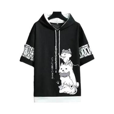 Imagem de Moletom Masculino com Capuz Harajuku - Estampa de Desenho Animado - St