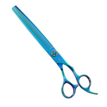 Imagem de Stjuo Tesoura De Desbaste Para Cães De 7,5'' Para Tosa 440C Aço Inoxidável Verde Tesoura Profissional Para Aparar Animais De Estimação Lâminas Afiadas Para Corte De Cães E Gatos Tesouras