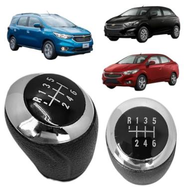 Imagem de Nova Manopla Marcha Alavanca Câmbio Manual Compatível Com Spin Ls Onix Turbo Prisma Maxx (CROMADO)