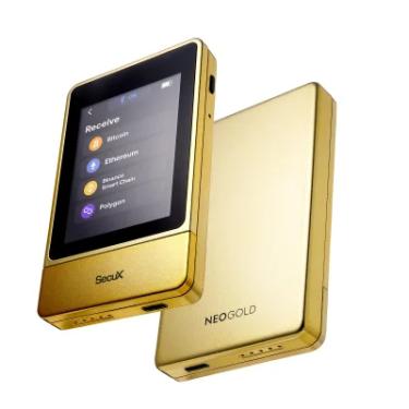 Imagem de Carteira Secux Neo Gold, Suporte a 5.000+ Criptomoedas, Tela Touchscreen 2.8", USB-C