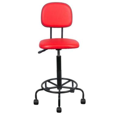 Imagem de Cadeira Caixa Alta L Duplo Base Semi Corano Vermelho - Sintonia Flex