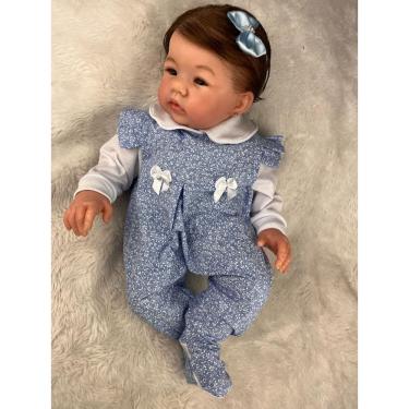 Imagem de BEBE REBORN MENINA autêntico COM CHUPETA CORPINHO DE PANO
