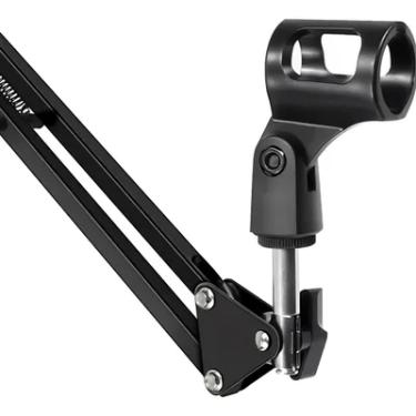 Imagem de Pedestal Suporte Mesa Braço Articulado Para Microfone Studio 360° Ajustável