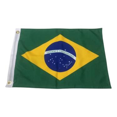 Imagem de Bandeira do Brasil, Ultra Resistente, 2 Panos, com Ilhós Reforçados 128x90 Padrão Oficial